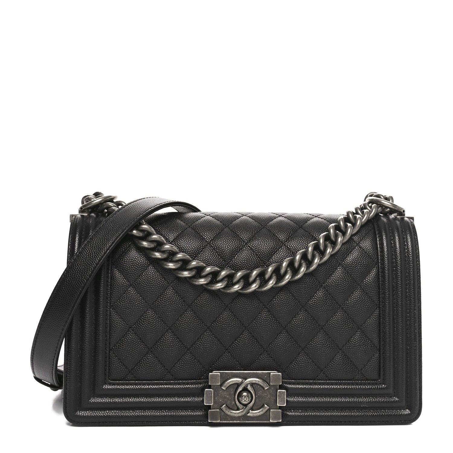 Chanel Caviar Quilted Medium Boy Flap Black 1 of 11