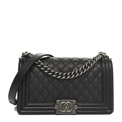 Chanel Caviar Quilted Medium Boy Flap Black 1 of 11
