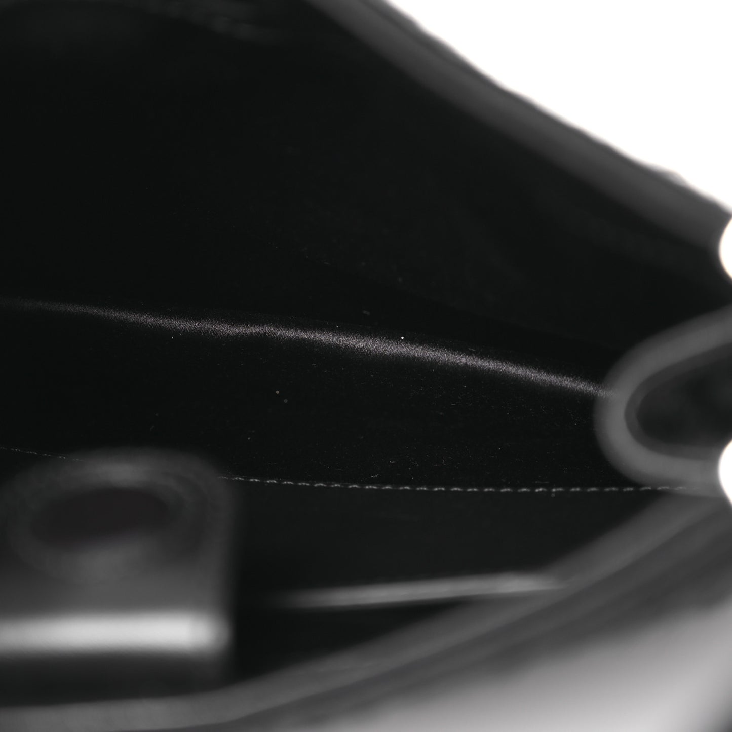 Calf Hair Horsebit Slim Shoulder Bag Black