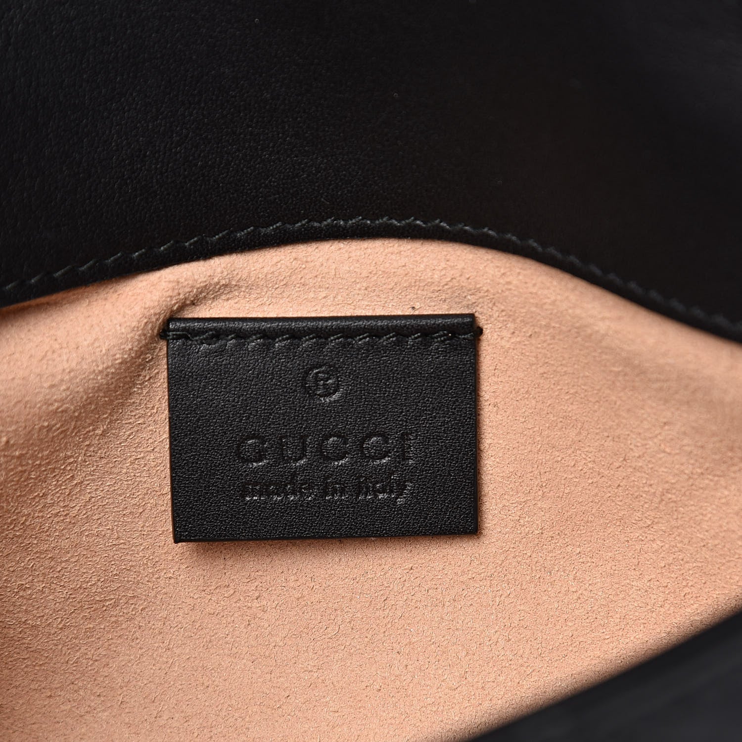 Gucci Calfskin Matelasse Super Mini GG Marmont Shoulder Bag Black 6 of 12