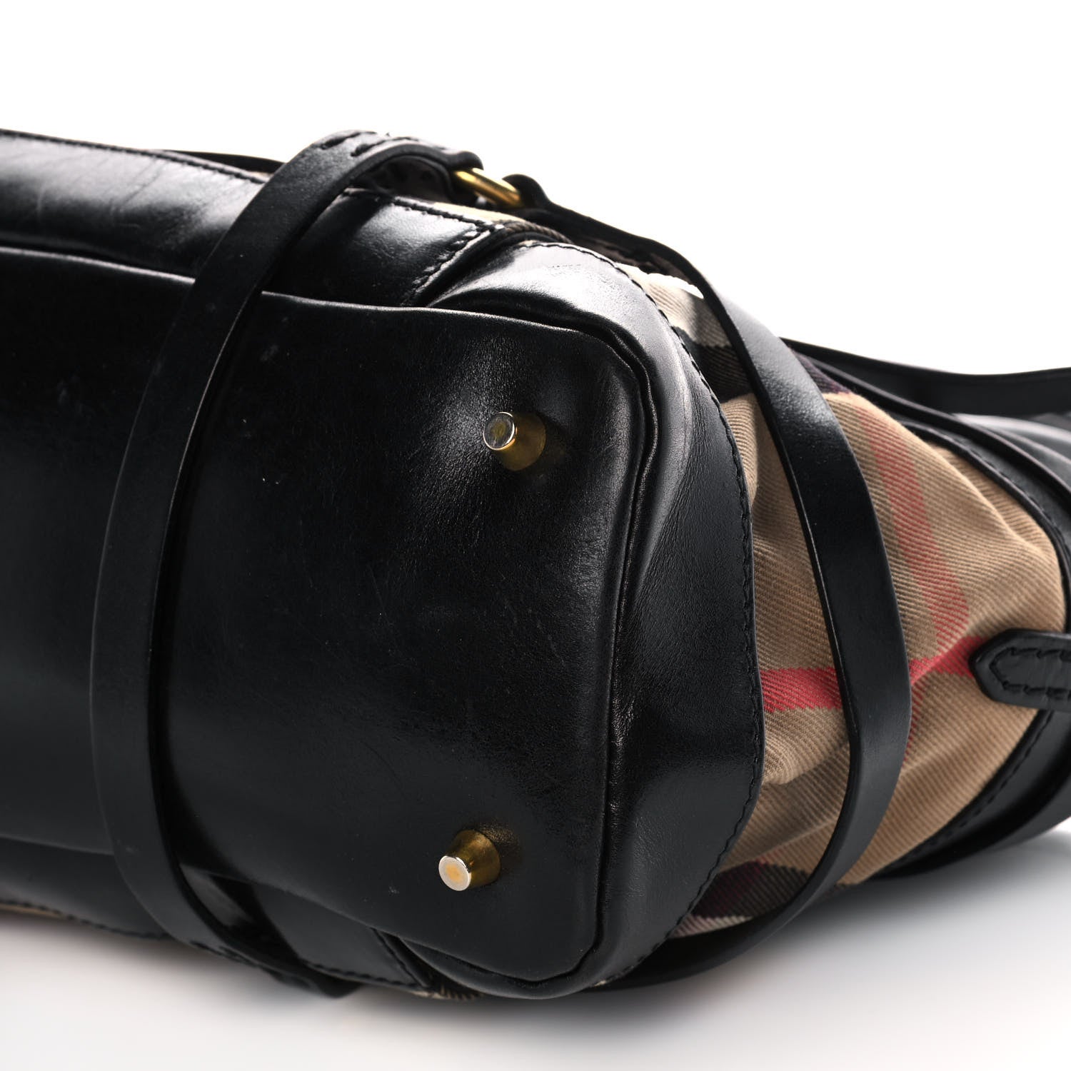 Burberry House Check Bridle Calfskin Kent Bag Black 9 of 12