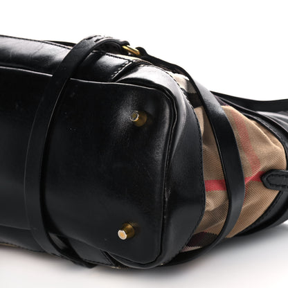 Burberry House Check Bridle Calfskin Kent Bag Black 9 of 12