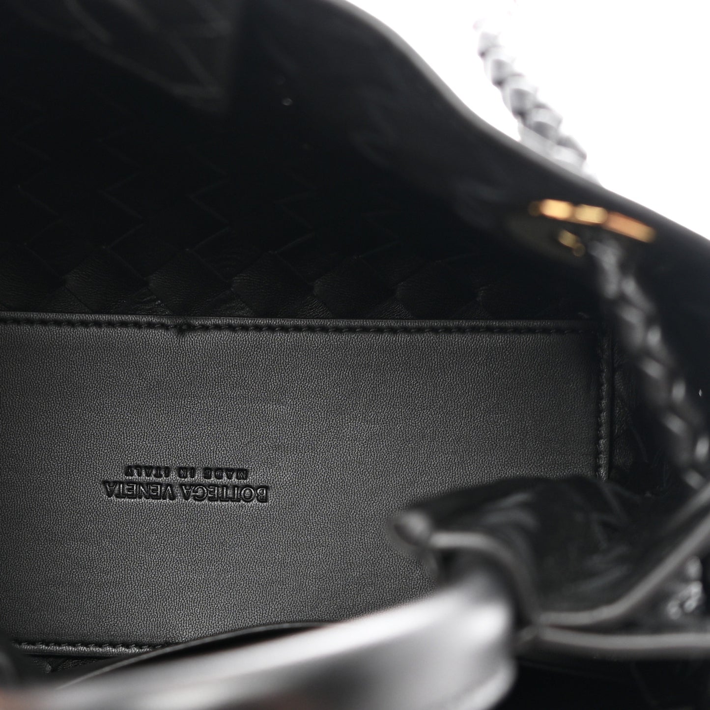 Nappa Intrecciato Small Andiamo Shoulder Bag Black