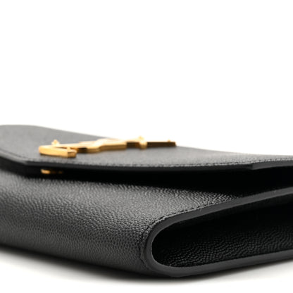 Saint Laurent Grain De Poudre Uptown Chain Wallet Black 10 of 13
