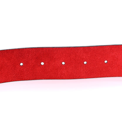 Gucci Nubuck Interlocking G Belt 90 36 Red 4 of 5
