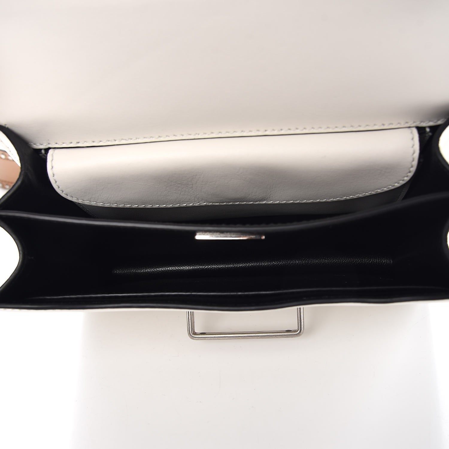 Prada City Calf Studded Folk Cahier Bag White Caramel 5 of 8