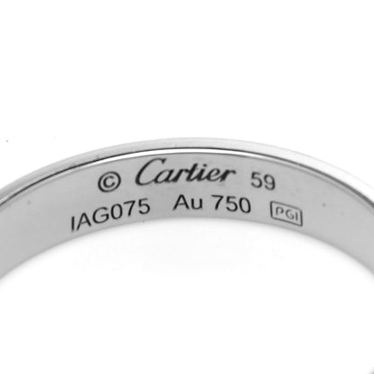 Cartier 18K White Gold 3.5mm LOVE Wedding Band Ring 59 8.75 4 of 7