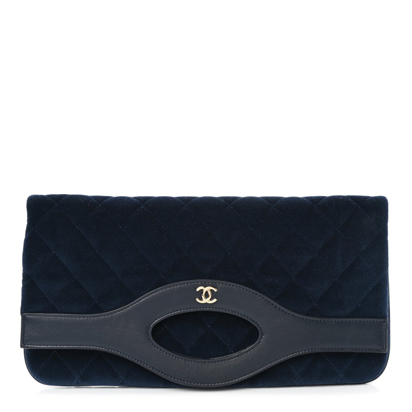 Velvet Lambskin Large 31 Pouch Navy