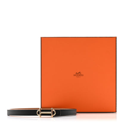 Hermes Swift Epsom 13mm Gamma Belt 95 38 Black Gold 6 of 6