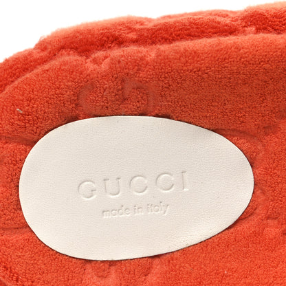 Gucci Terry Cloth GG Monogram Angelina Platform 55mm Slide Sandals 39.5 Deep Orange 9 of 11