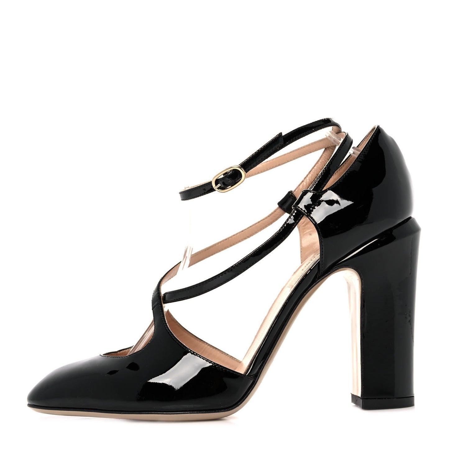Patent Cutout Tango Mary Jane Pumps 38 Black