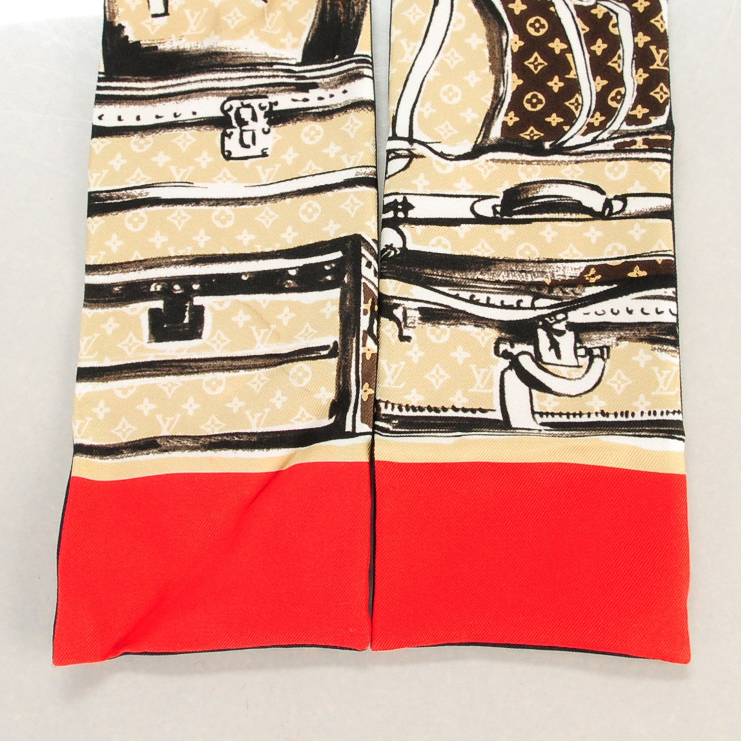 Louis Vuitton Silk Monogram Trunks Bandeau Brown 3 of 6
