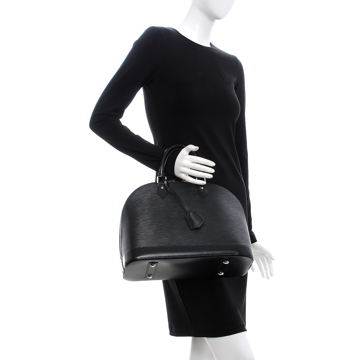 Louis Vuitton Epi Alma MM Black 2 of 8