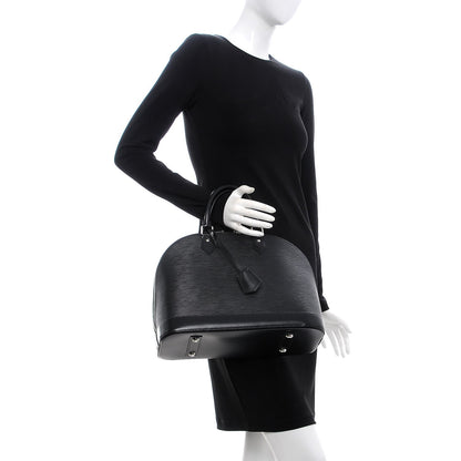 Louis Vuitton Epi Alma MM Black 2 of 8