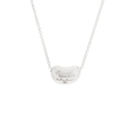 Tiffany Sterling Silver 11mm Elsa Peretti Bean Pendant Necklace 5 of 6