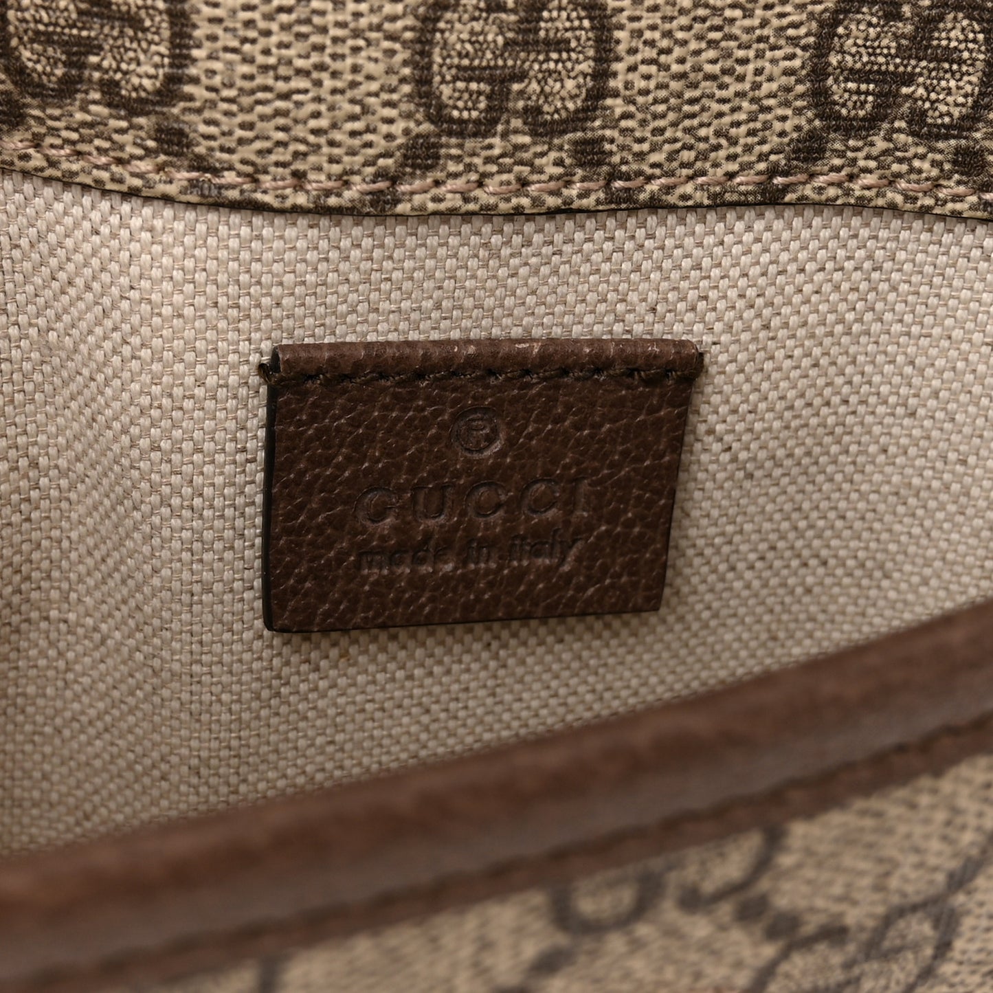 GG Supreme Monogram Neo Vintage Web Belt Bag Brown