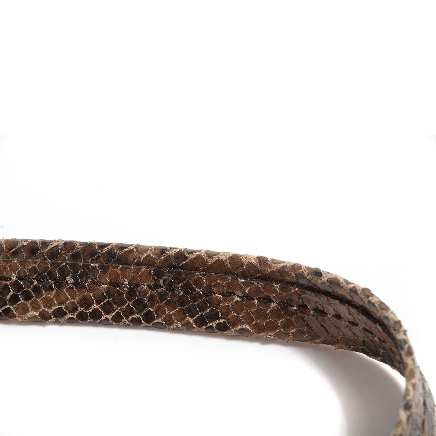 Python Embossed Vertical Bi-Cabas Khaki Black