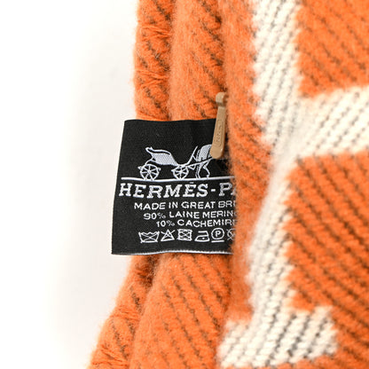 Hermes Wool Cashmere Avalon Pillow PM Ecru Potiron 3 of 3