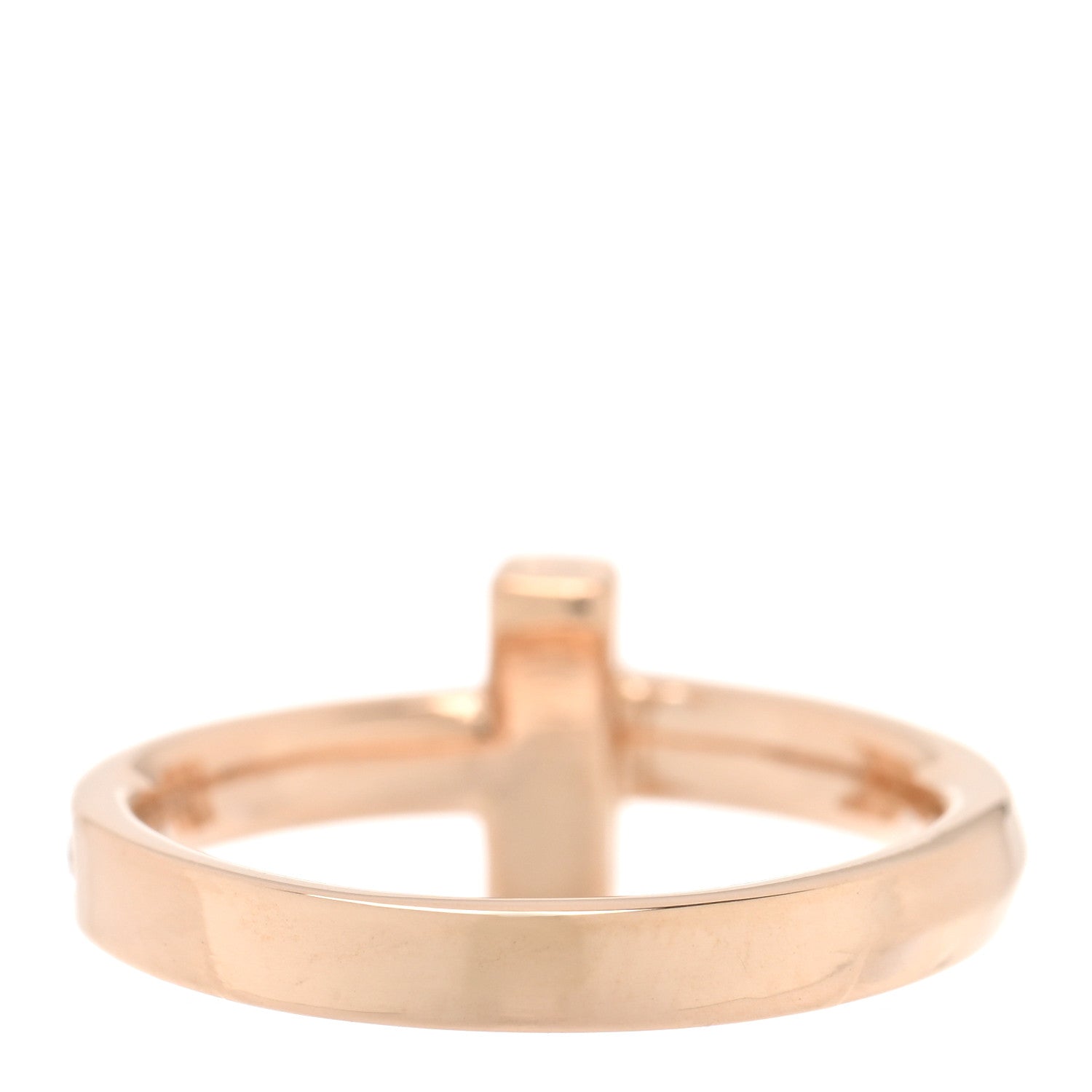 Tiffany 18K Rose Gold Diamond 2.5mm T T1 Ring 48 4.5 3 of 4