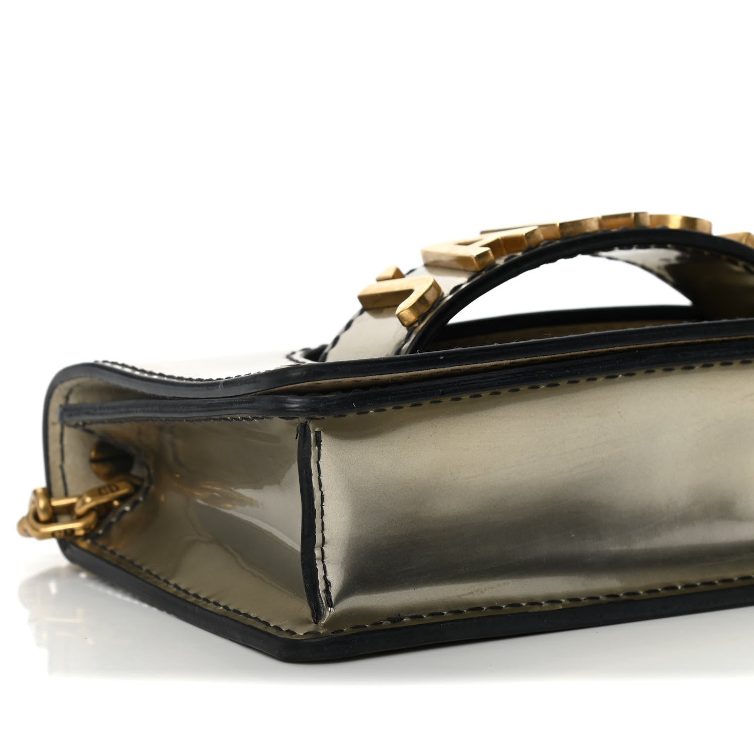 Christian Dior Metallic Calfskin J'Adior Chain Flap Bag Bronze 8 of 15