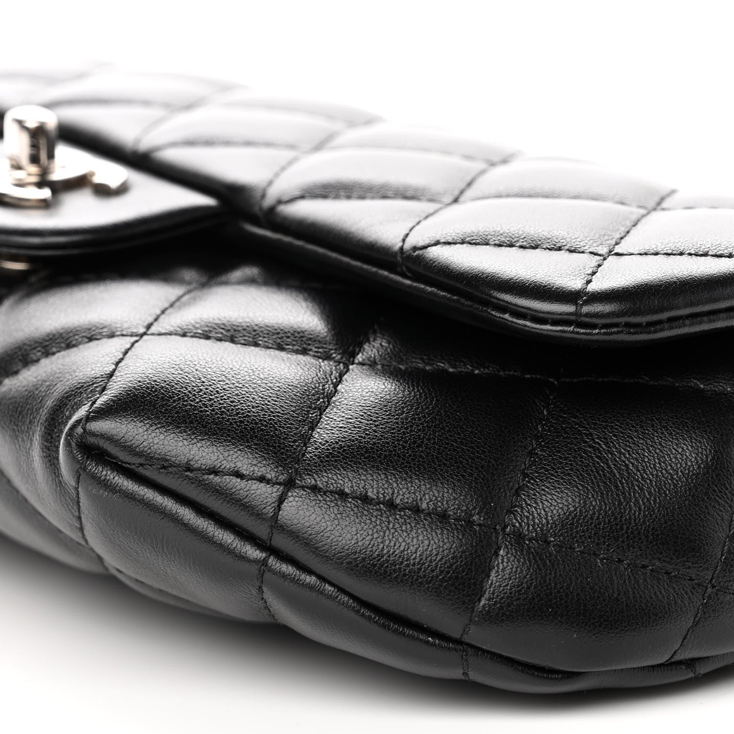 Chanel Calfskin Quilted CC Uniform Flap Belt Bag Black 10 of 12