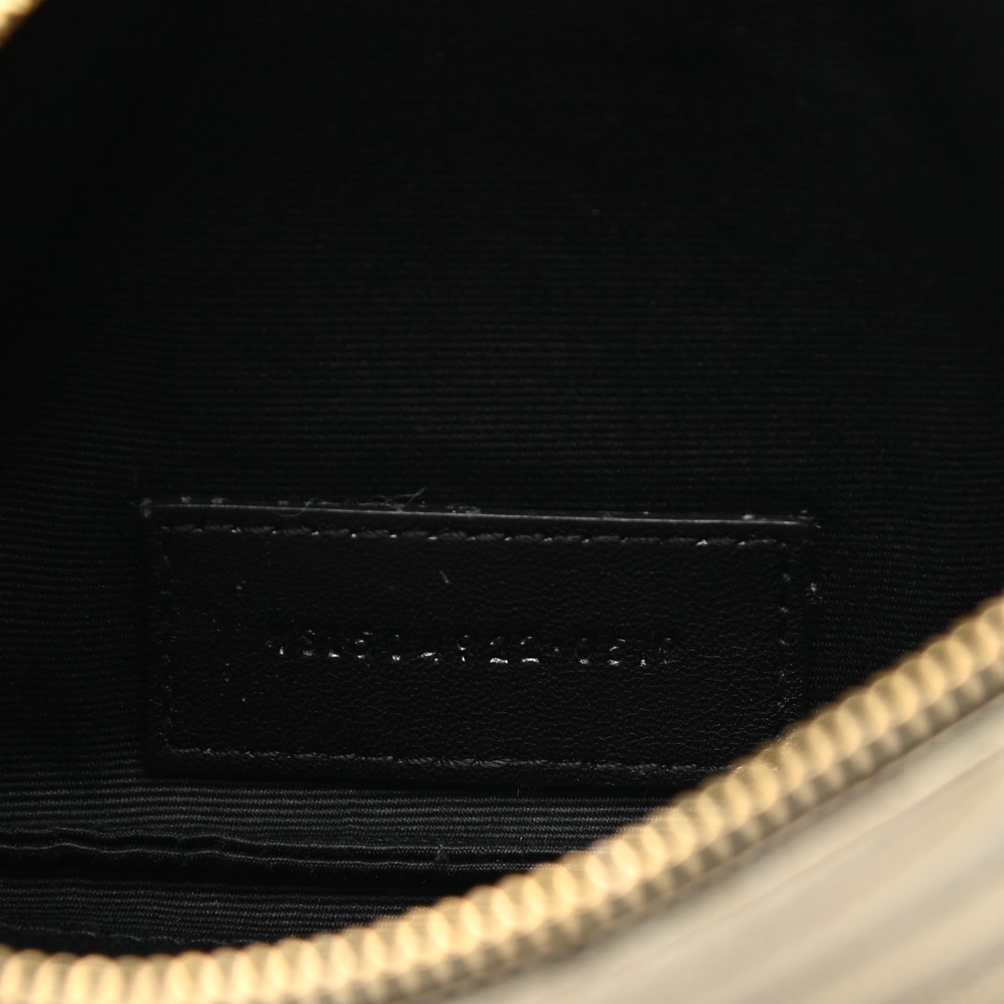 Metallic Grain De Poudre Matelasse Chevron Monogram Bill Pouch Piombo