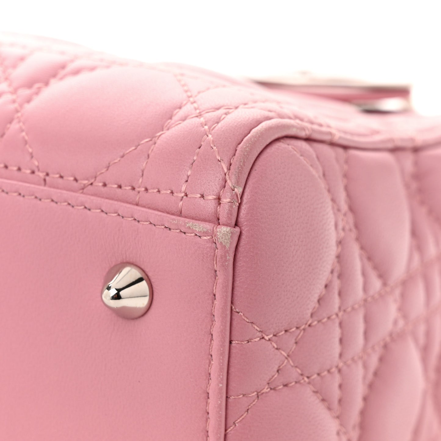 Lambskin Cannage Medium Lady Dior Pink