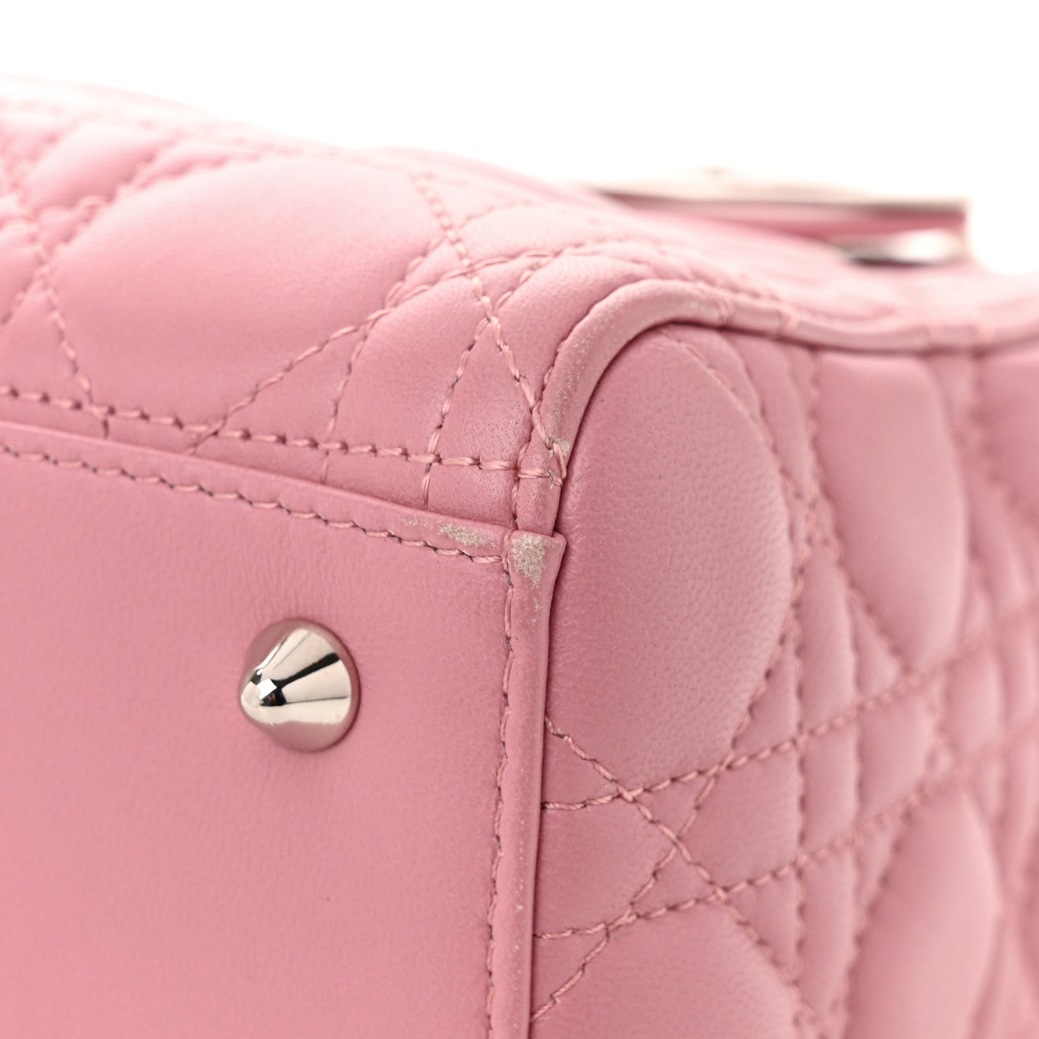Christian Dior Lambskin Cannage Medium Lady Dior Pink 11 of 11