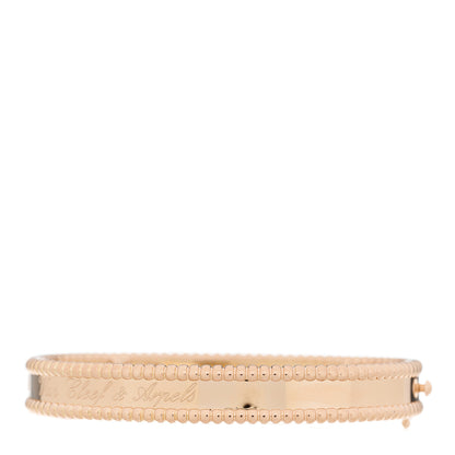 Van Cleef & Arpels 18K Rose Gold Perlee Signature Bangle Bracelet S 2 of 4