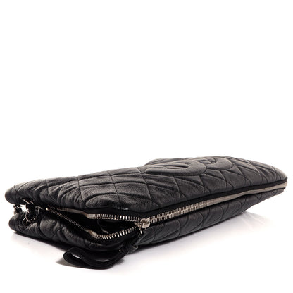 Chanel Caviar Expandable Zip Shoulder Bag Black 4 of 7