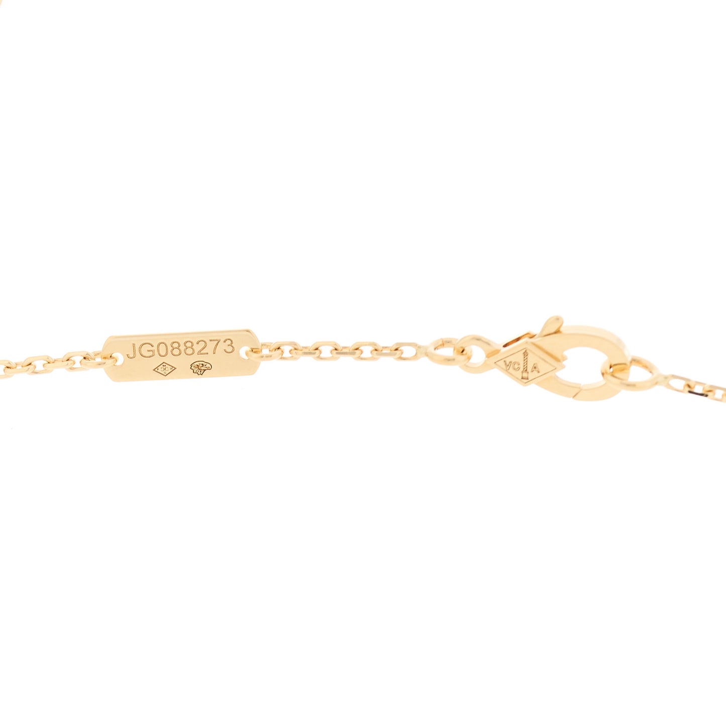 18K Yellow Gold Malachite Vintage Alhambra Pendant Necklace