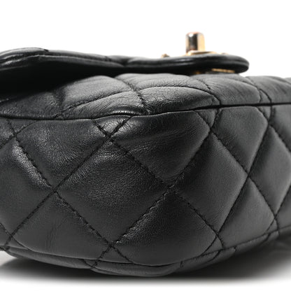 Chanel Lambskin Enamel Quilted Mini Coco Hearts Square Flap Black 9 of 11