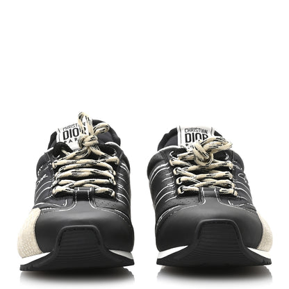 Christian Dior Calfskin Nylon Womens D-Sketch Sneakers 40 Black 3 of 9