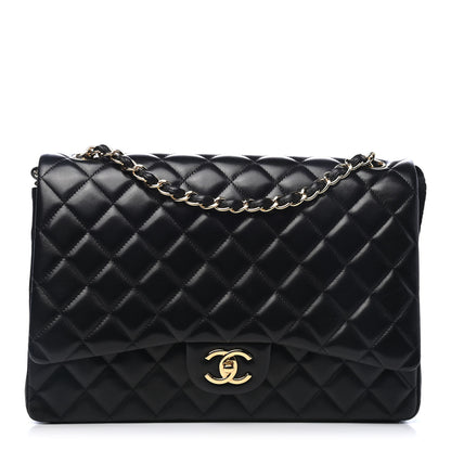 Chanel Lambskin Quilted Maxi Double Flap Black 1 of 4