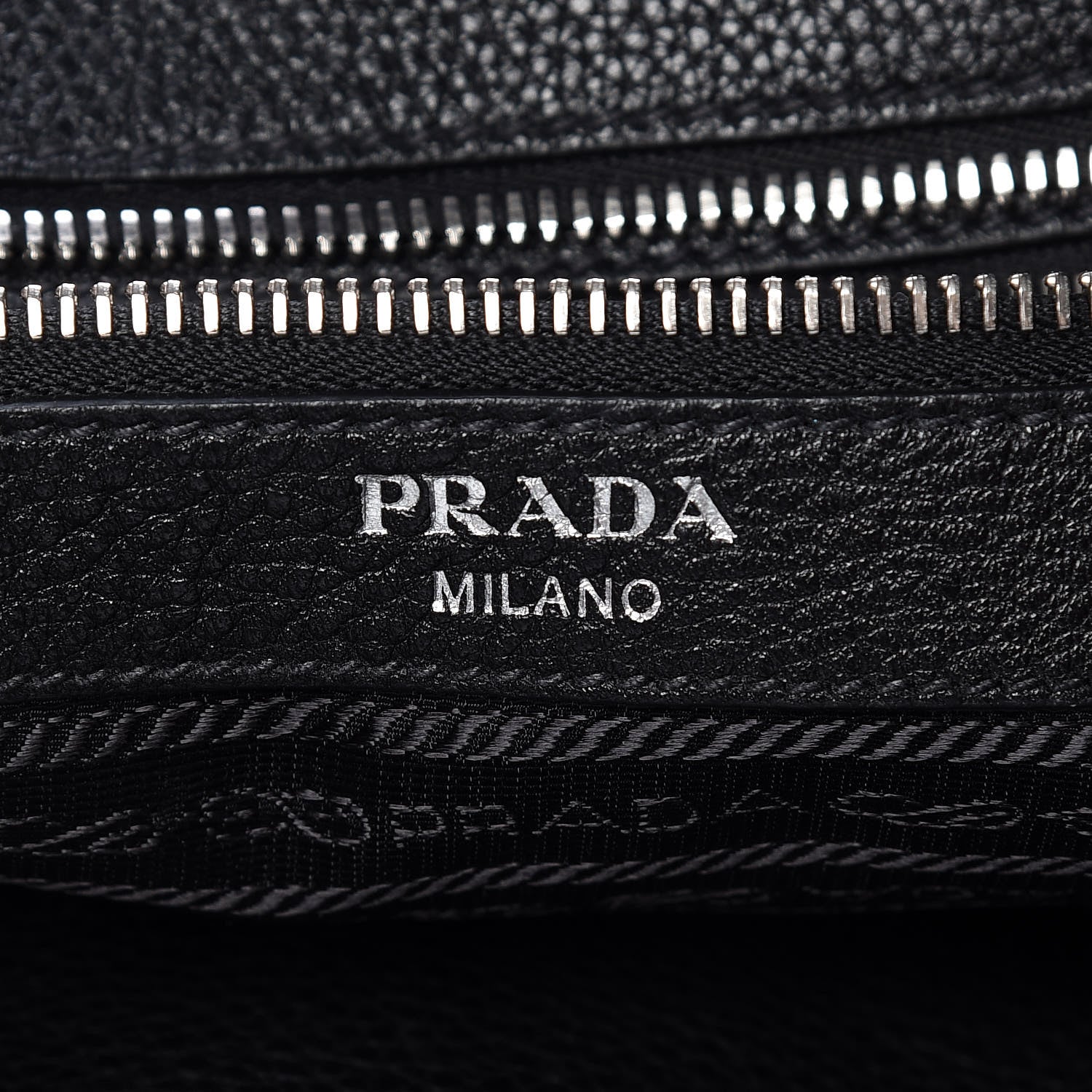 Prada Vitello Daino Zip Shopping Tote Black 6 of 11