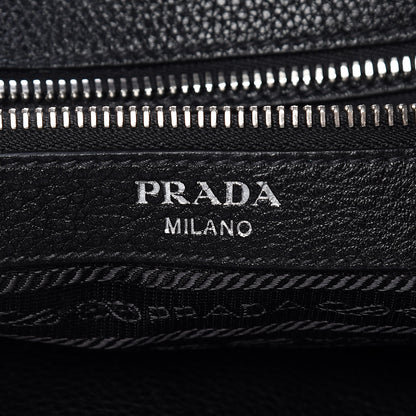Prada Vitello Daino Zip Shopping Tote Black 6 of 11