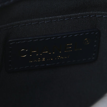 Chanel Caviar Quilted Rolled Up Bucket Drawstring Bag Navy 6 of 9