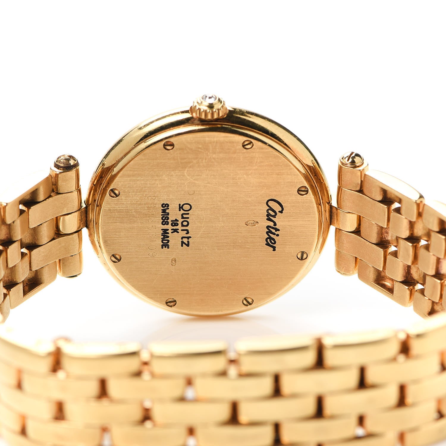 Cartier 18K Yellow Gold Diamond 29mm Panthere Vendome Quartz Watch 4 of 5