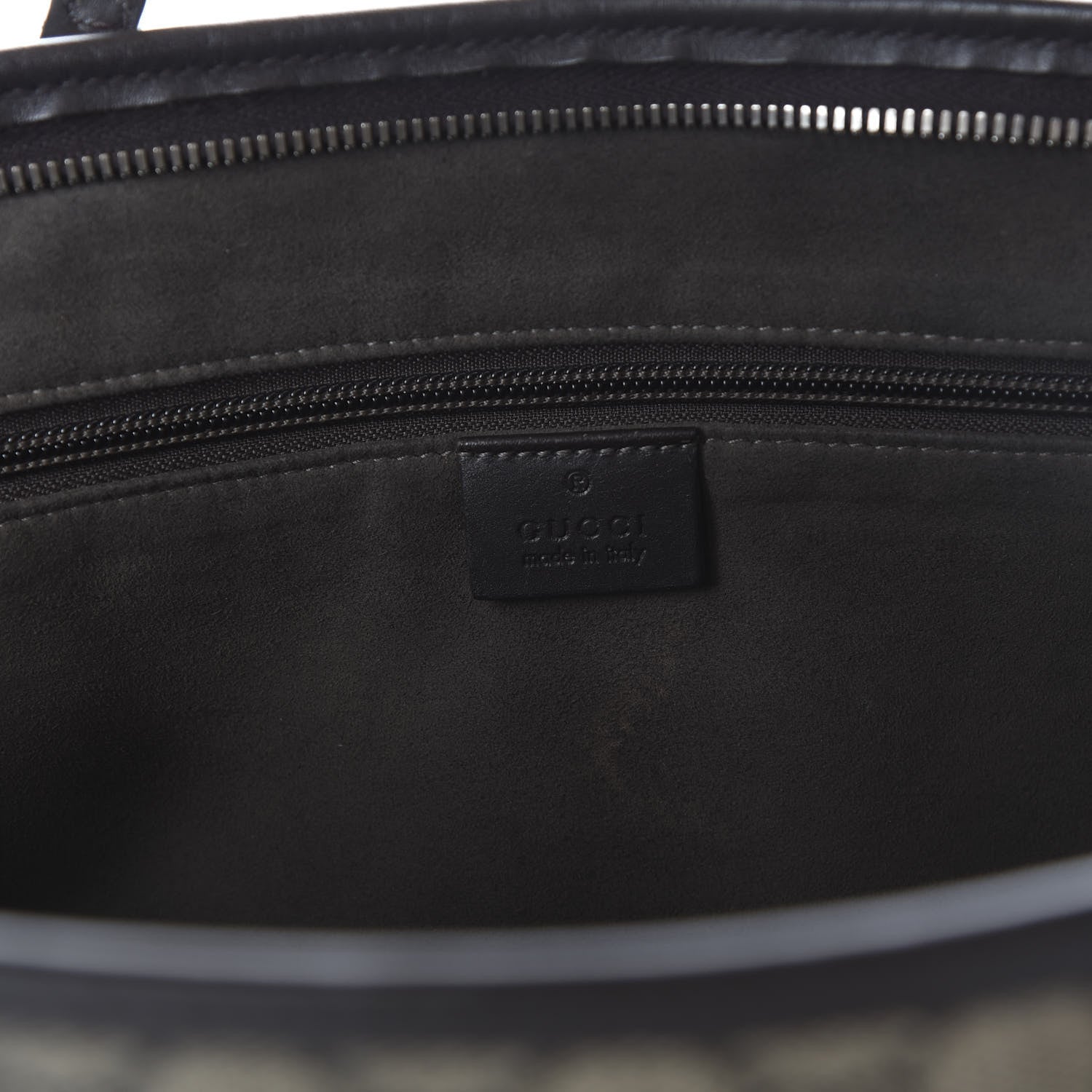 Gucci GG Supreme Monogram Medium Zippered Tote Dark Brown 5 of 11