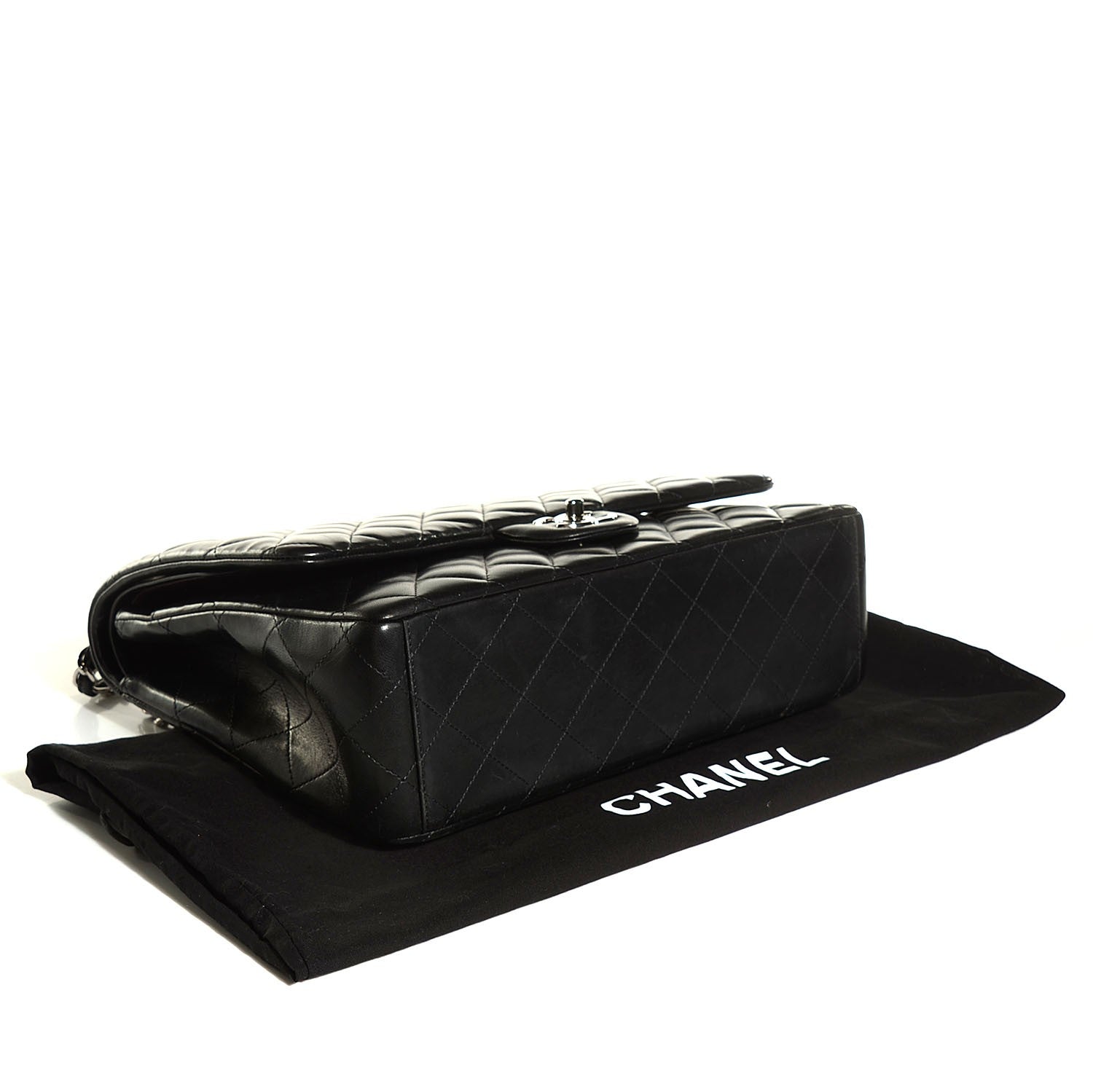 Chanel Lambskin Quilted Maxi Double Flap Black 4 of 8