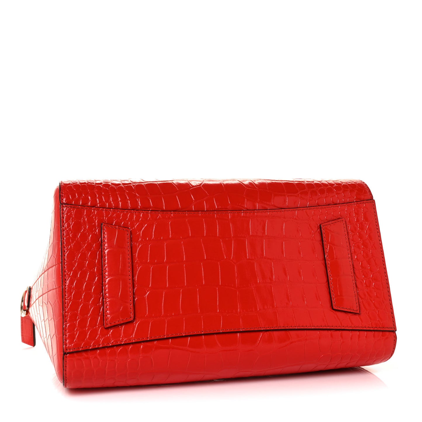 Calfskin Crocodile Embossed Small Antigona Red