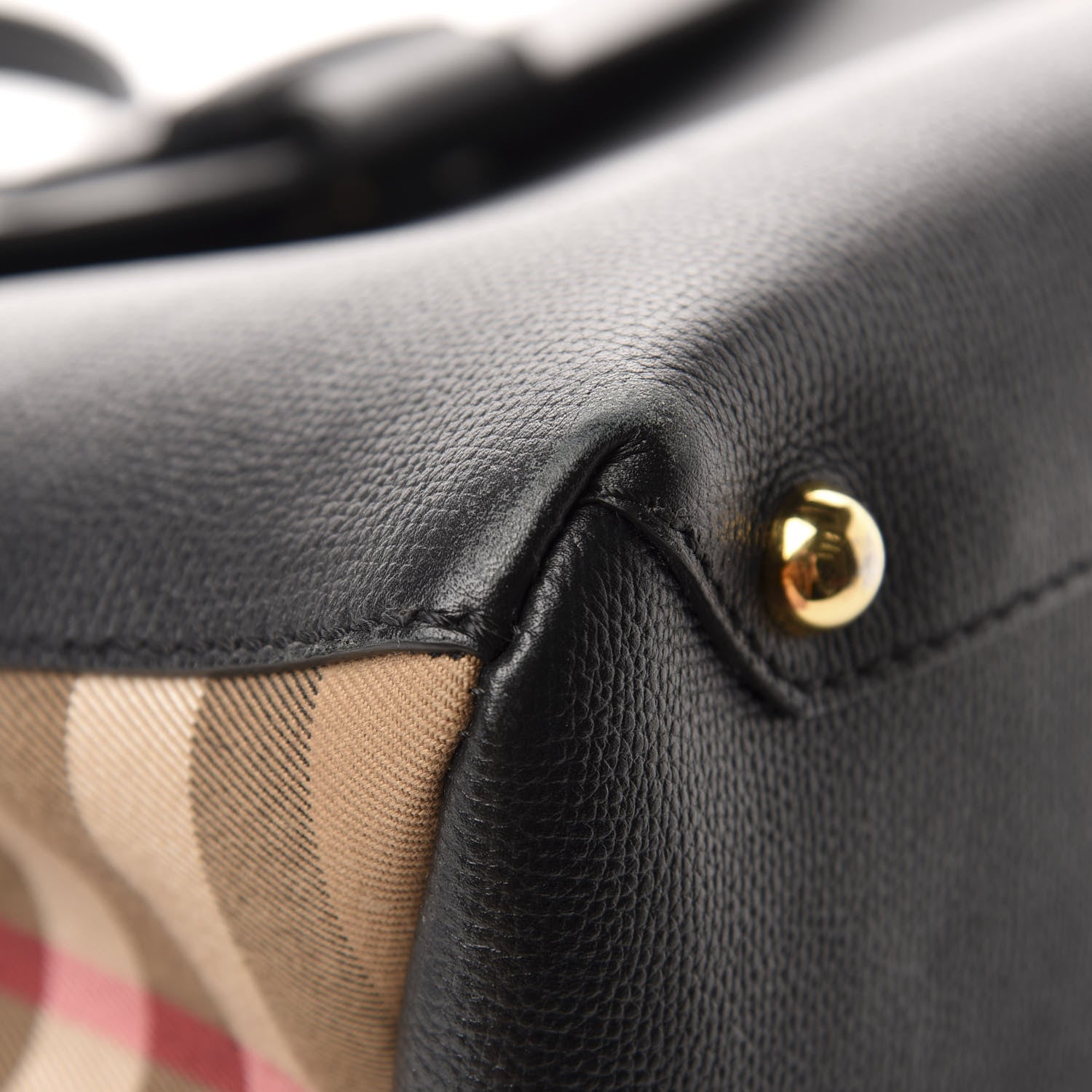 Burberry Derby Calfskin House Check Medium Camberley Black 8 of 12