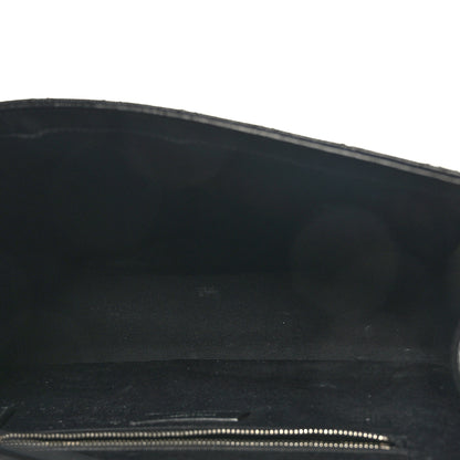 Saint Laurent Grain De Poudre Textured Mixed Matelasse Large Triquilt Monogram Satchel Black 5 of 8