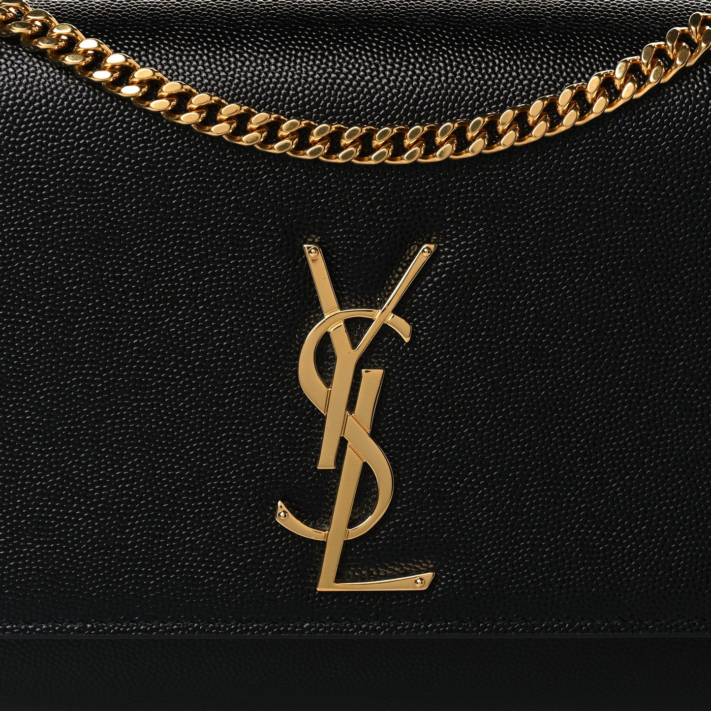 Grain De Poudre Medium Classic Monogram Kate Satchel Black