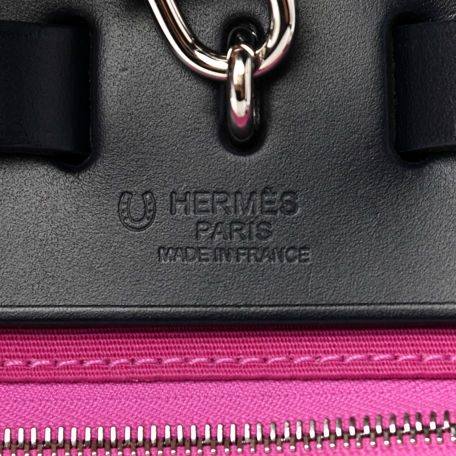 Hermes Toile Officier Vache Hunter Horseshoe Laque Herbag Zip PM 31 Magnolia Bleu Indigo 7 of 10