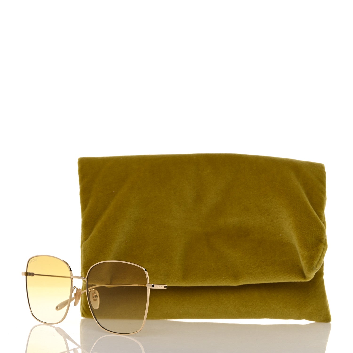 Gucci Metal Round Frame Sunglasses GG1030SK Gold 2 of 8