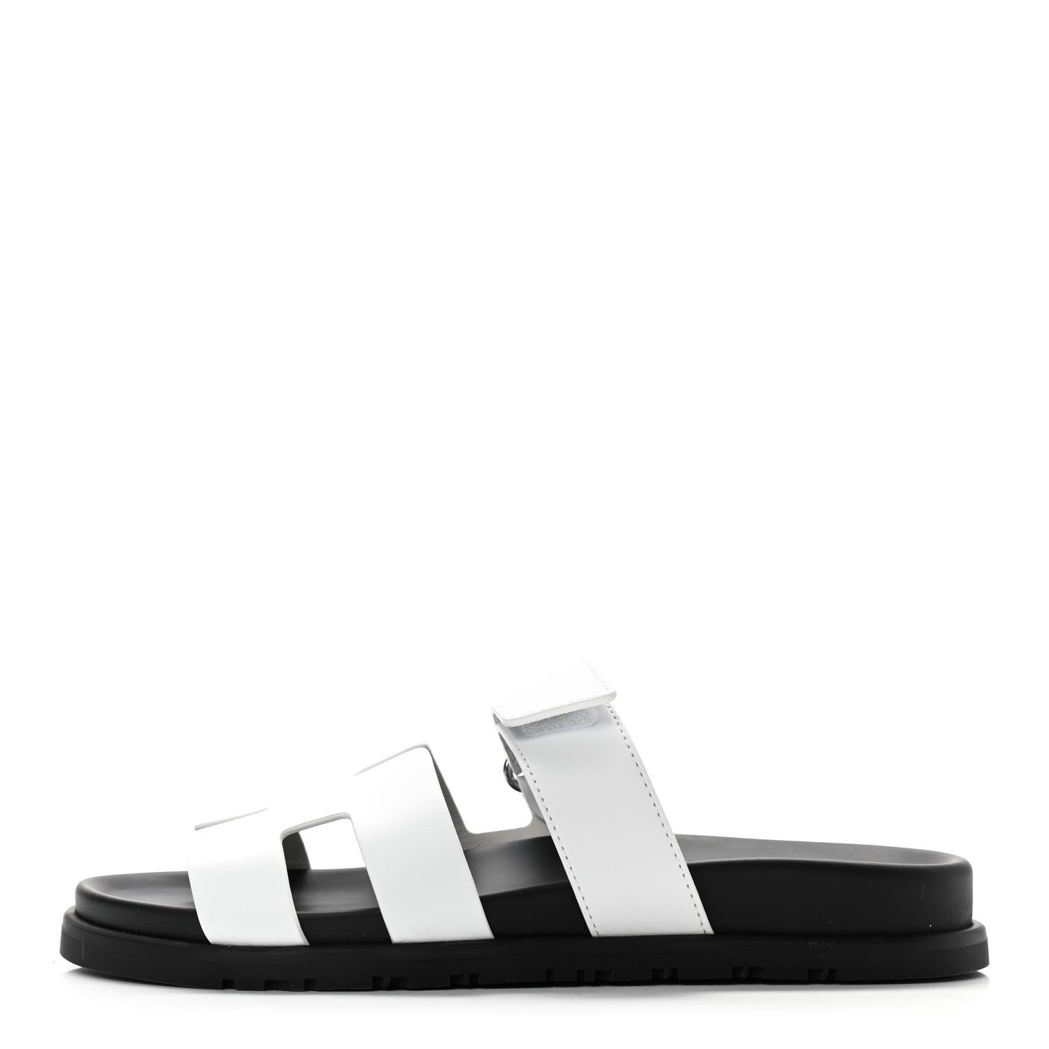 Hermes Calfskin Womens Chypre Sandals 38 White 1 of 8
