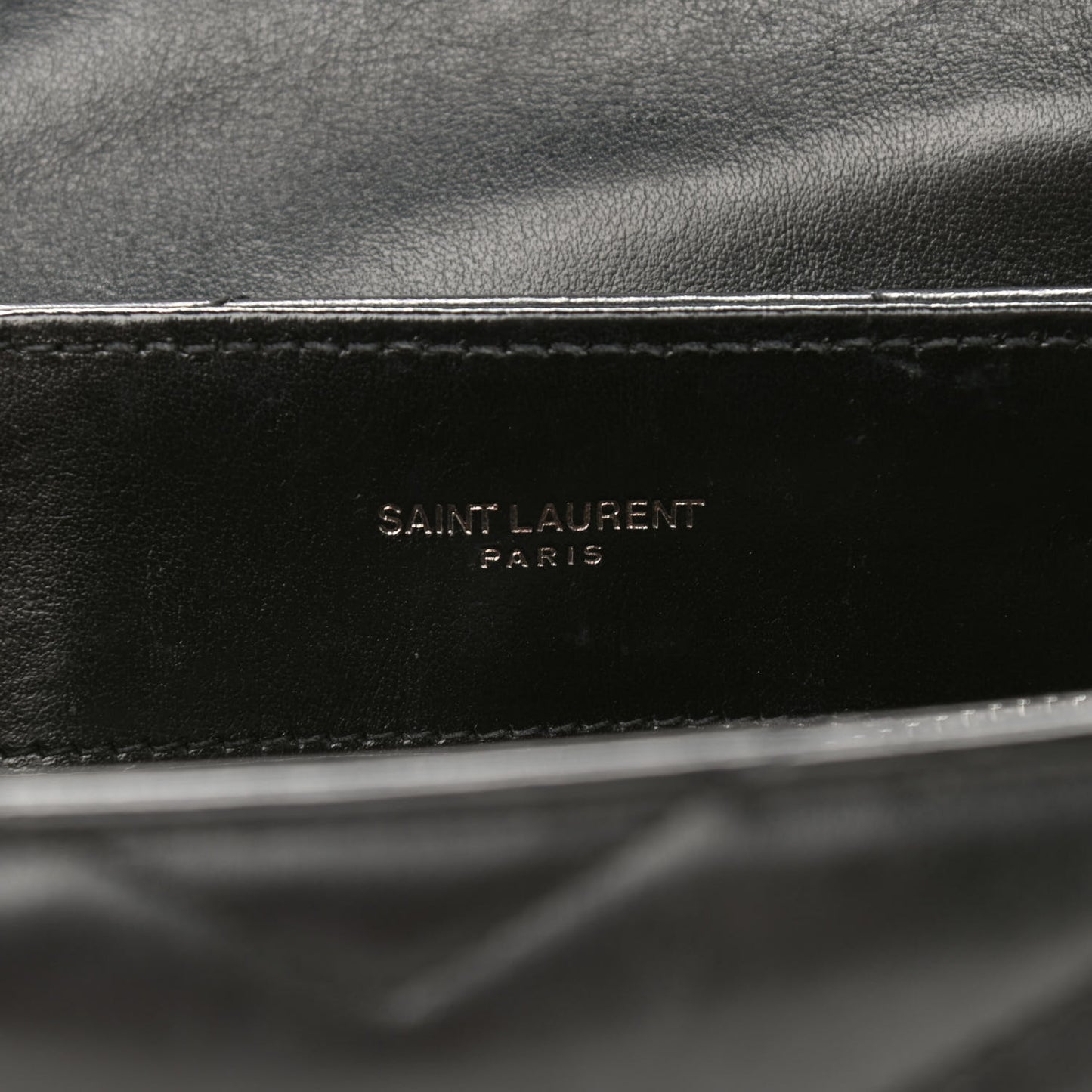 Calfskin Y Quilted Monogram Small Loulou Chain Satchel Black