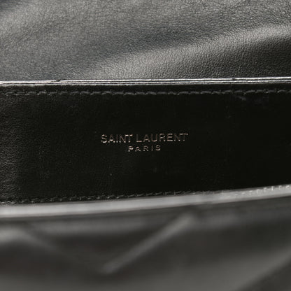Saint Laurent Calfskin Y Quilted Monogram Small Loulou Chain Satchel Black 6 of 10