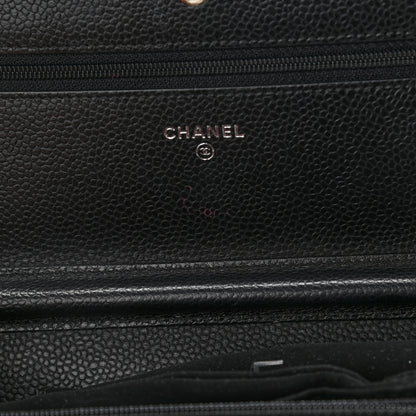 Chanel Caviar Quilted Wallet On Chain WOC Black 13 of 13